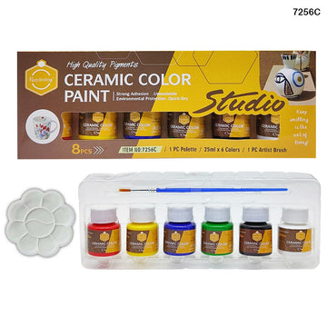 MG Traders Other material Ceramic Color Paint Set 6Pcs (7256C)