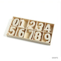 MG Traders Pack Acrylic & Wooden Cutout Wooden Number Plain (Wnp0)  (Contain 1 Unit)