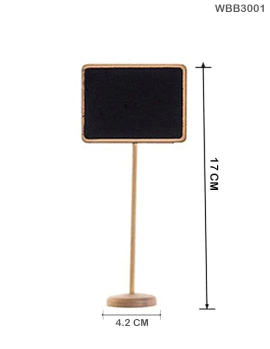 Rustic Wooden Blackboard Sign with Easel Stand for Decor & Crafts