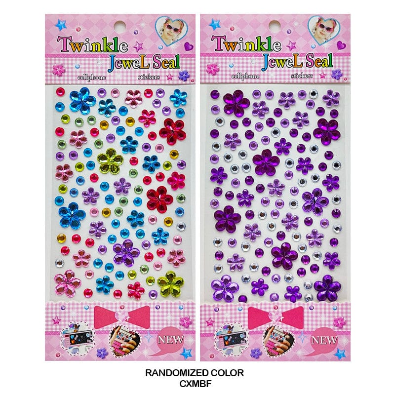 MG Traders Pack Artificial Flower Cxmbf Crystal Flower Journaling Sticker  (Contain 1 Unit)