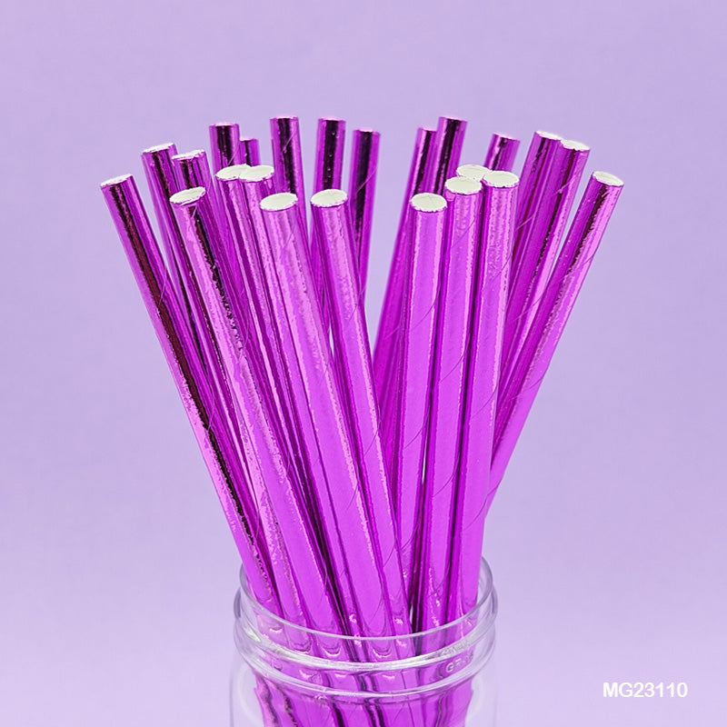 MG Traders Pack Balloon & Party Products Paper Straw Foiled Opec 25Pcs (Mg231-10)  (Contain 1 Unit)