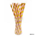 MG Traders Pack Balloon & Party Products Paper Straw Foiled Stripe 25Pcs (Mg231-13)  (Contain 1 Unit)