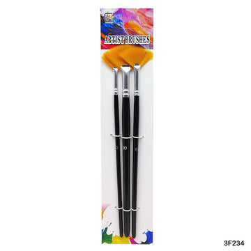 3F234 Fan Painting Brush 3Pc  (Contain 1 Unit)