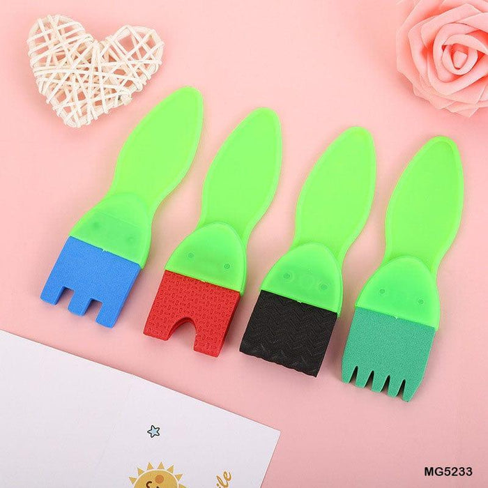 Fun Kids Design Foam Brushes - 4 Piece Set