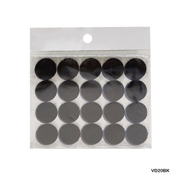 Velcro Dots 20 Pcs Black 20Mm (Vd20Bk)  (Contain 1 Unit)