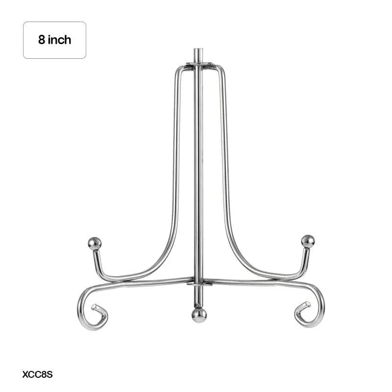MG Traders Pack Easel Xcc8S Frame Holder Display Stand Iron Silver 8 Inch  (Contain 1 Unit)