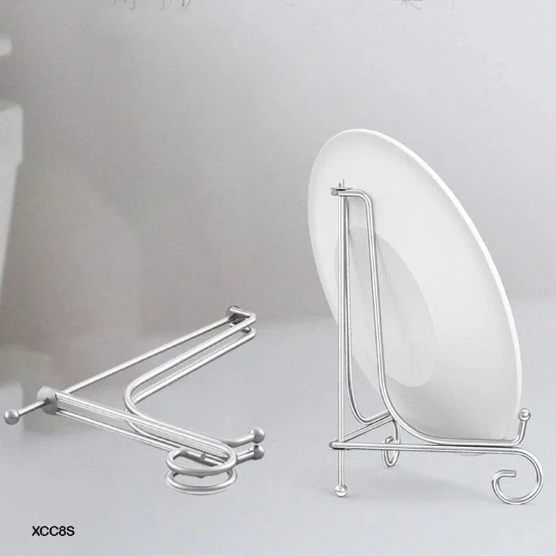 MG Traders Pack Easel Xcc8S Frame Holder Display Stand Iron Silver 8 Inch  (Contain 1 Unit)