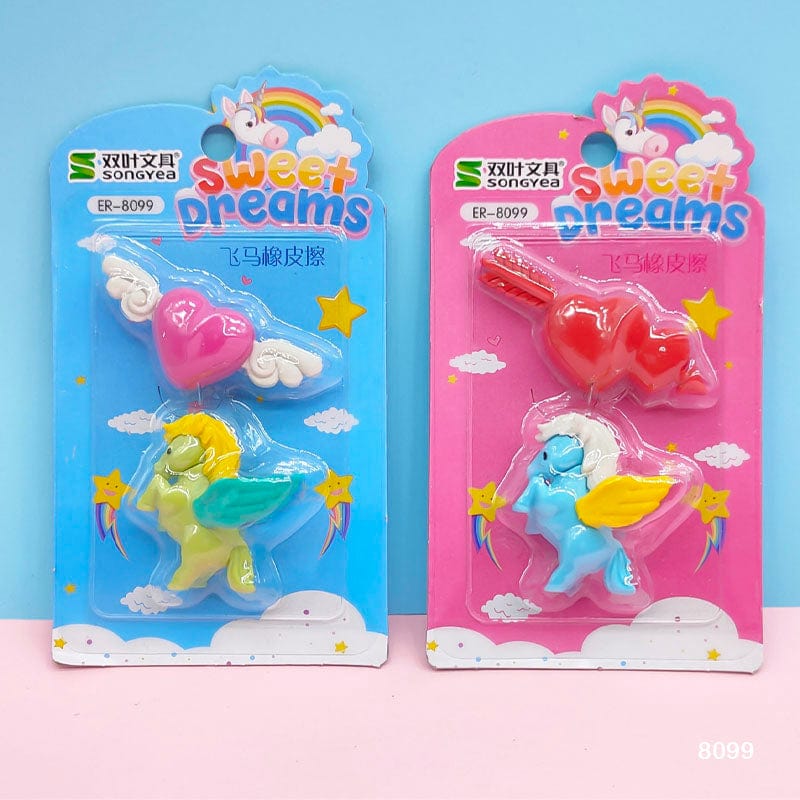 MG Traders Pack Eraser 8099 Unicorn Eraser 1Pc  (Contain 1 Unit)