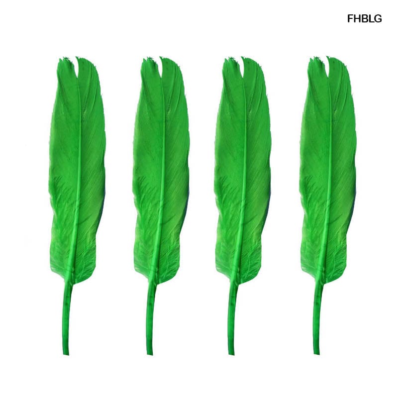 MG Traders Pack Feather Feather Hard Big L Green (Fhblg) (10Pcs)  (Contain 1 Unit)