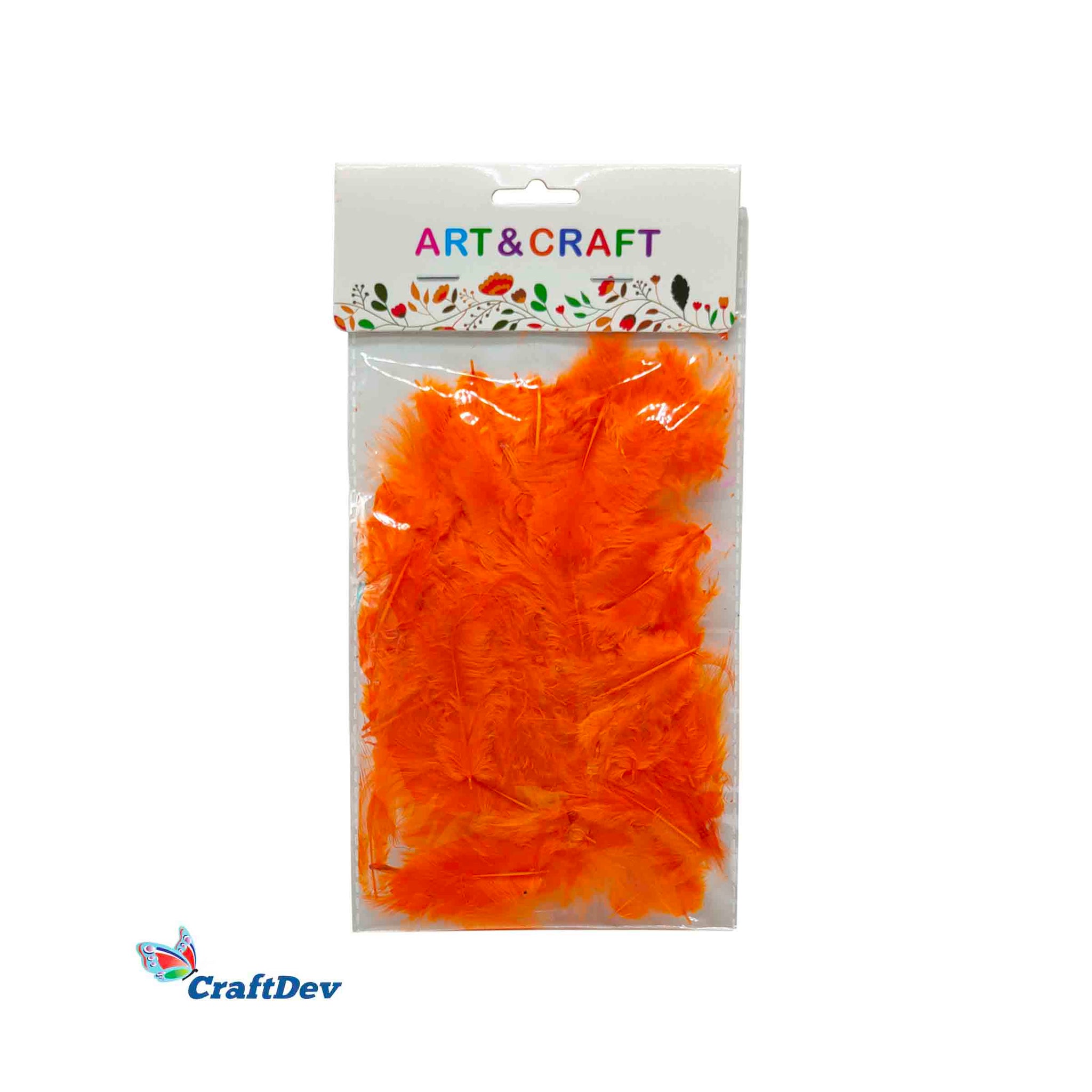 MG Traders Pack Feather Feather Soft Mini Orange (Fsmo)  (Contain 1 Unit)