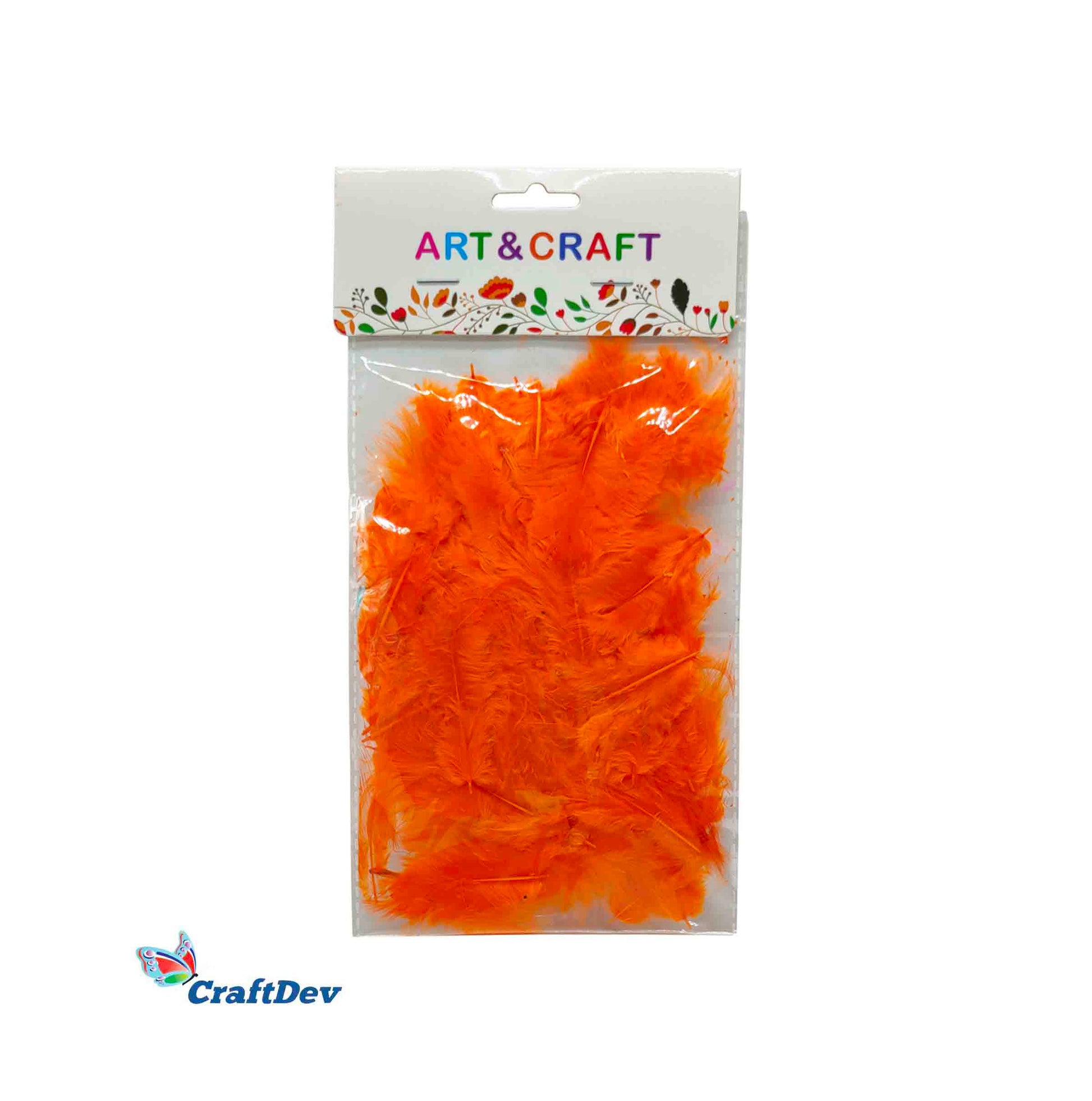 MG Traders Pack Feather Feather Soft Mini Orange (Fsmo)  (Contain 1 Unit)