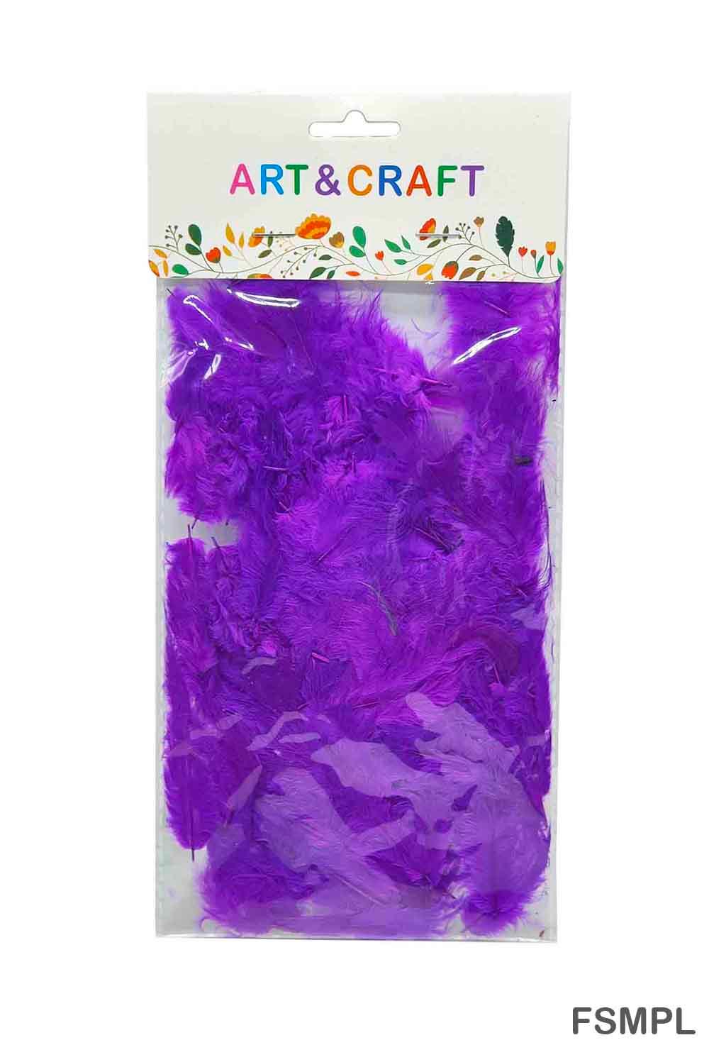 Soft Mini Purple Feathers for Delicate Crafts