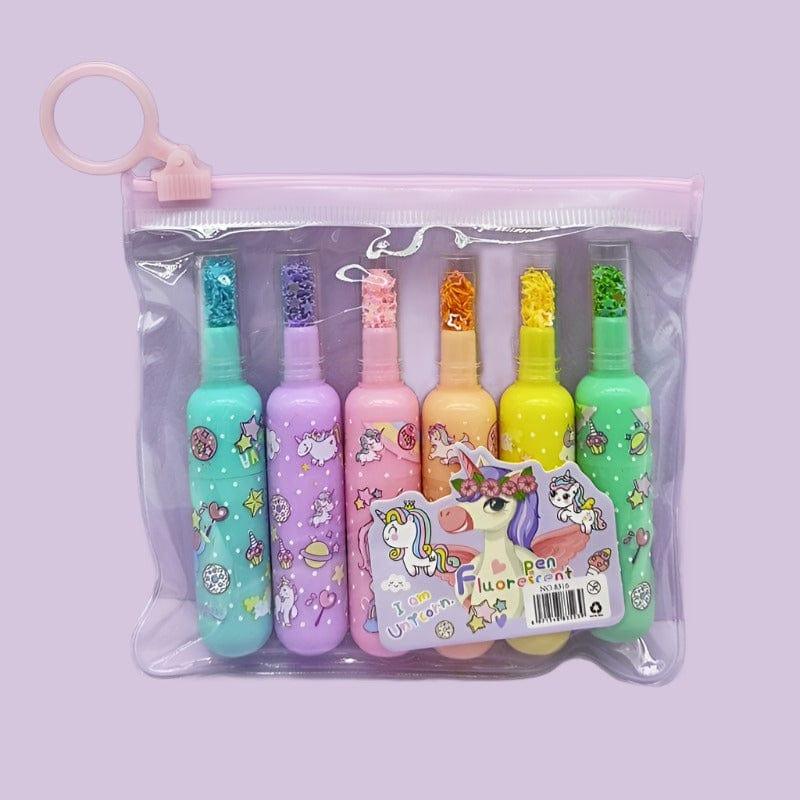 Unicorn Highlighter Bottle Shape 6Pc (Contain Unit) Code 8316U