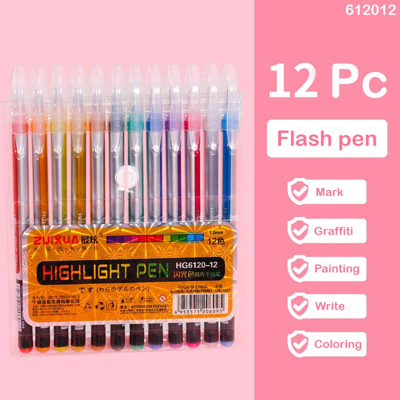 MG Traders Pack Highlighterss Hg6120 12Pc Highlighter Pen (612012)  (Contain 1 Unit)