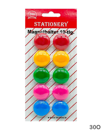 MG Traders Pack Magnet Sheet & Buttons 30Mm Opaque Magnet 10Pcs (30O)  (Contain 1 Unit)