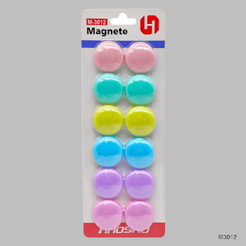 MG Traders Pack Magnet Sheet & Buttons 30Mm Pastel Magnet 12Pcs (M3012)  (Contain 1 Unit)
