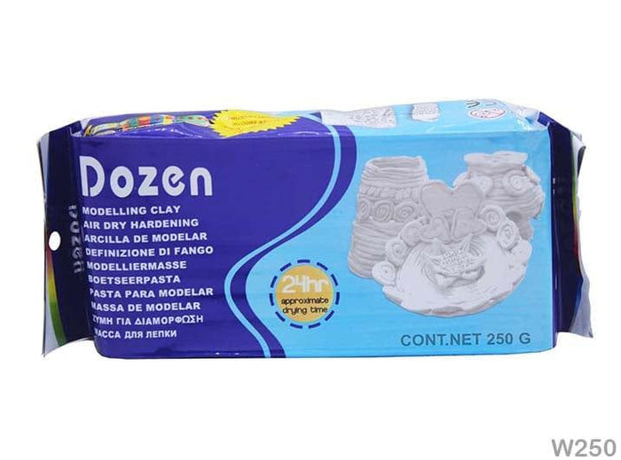 Dozen Air Dry Clay White 250G (W250) (Contains 1 Unit)