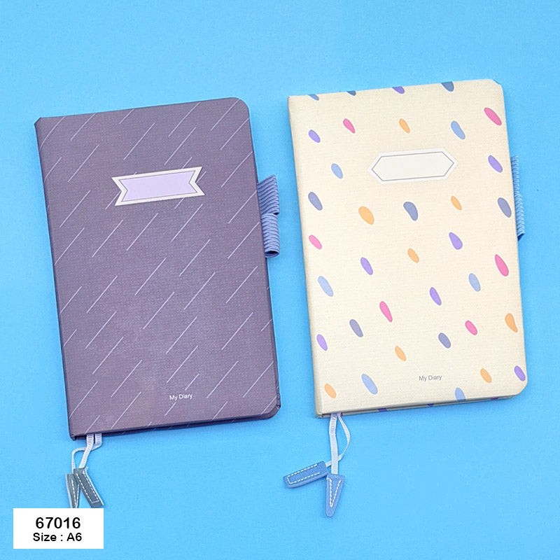 MG Traders Pack Notebooks & Diaries 6701-6 Diary A6 (16X10.5Cm)  (Contain 1 Unit)