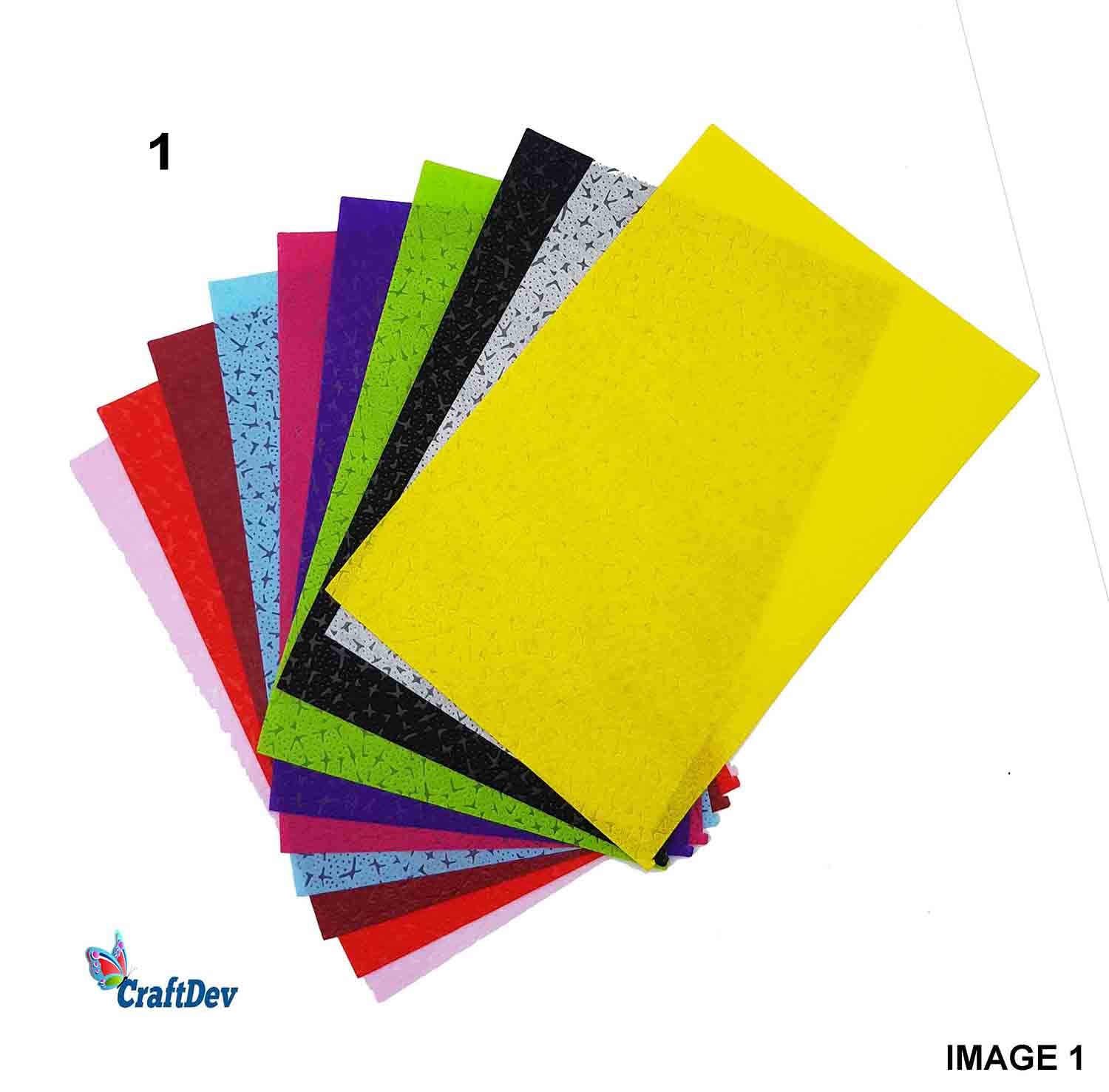 MG Traders Pack Paper A4 Wolly Paper 10 Color (A4Wp)  (Contain 1 Unit)