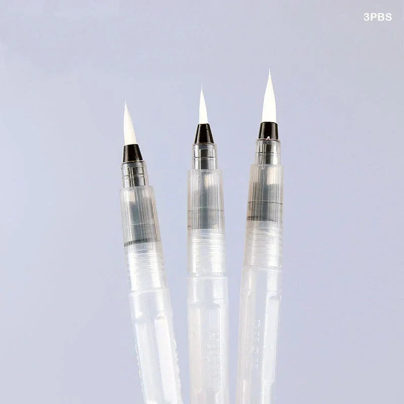 Refillable Water Brush Pens with Soft Bristles | 3-Piece Set