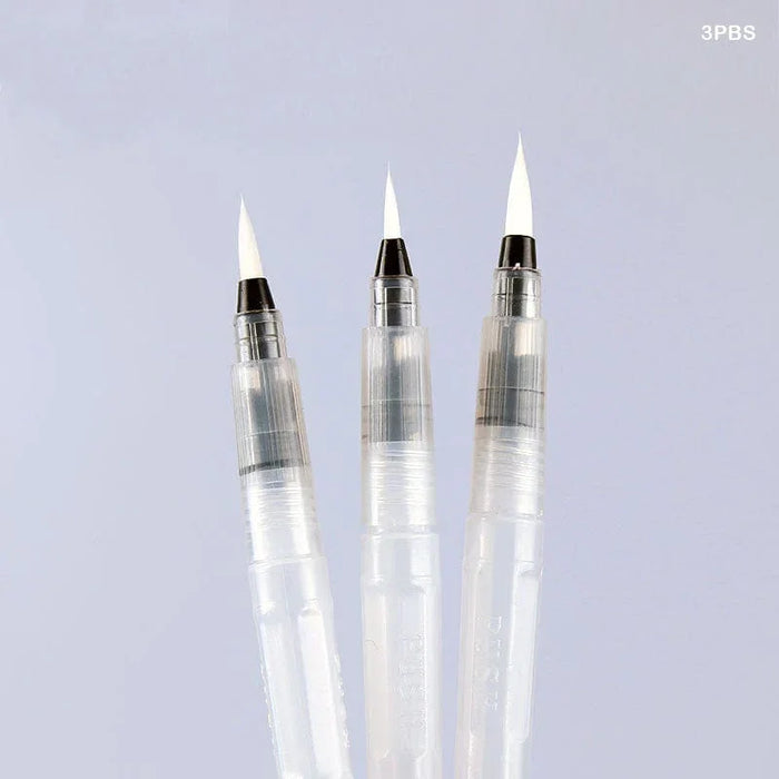 Refillable Water Brush Pens with Soft Bristles | 3-Piece Set