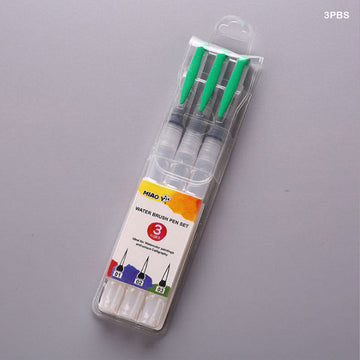3Pc Pen Brush Set (3Pbs)  (Contain 1 Unit)