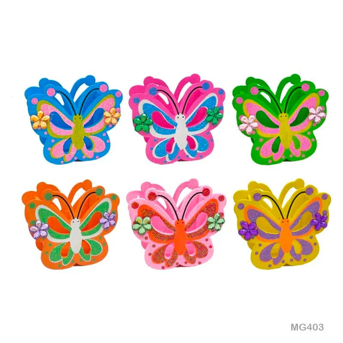 Colorful Wooden Butterfly Pen Holder - Decorative Desk Organizer