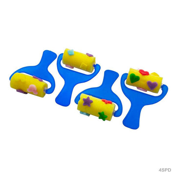 4Pc Sponge Roller With Design (4Spd)  (Contain 1 Unit)