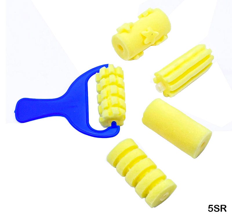 MG Traders Pack Sponge Roller 5Pc Sponge Roller Set (5Sr)  (Contain 1 Unit)