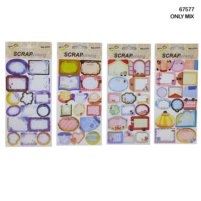 MG Traders Pack Stickers 67577 Scrapbooking Journaling Sticker  (Contain 1 Unit)