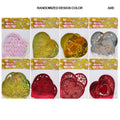 MG Traders Pack Stickers Axb 3D Heart Decoration Metallic Journaling Sticker 12 Heart  (Contain 1 Unit)