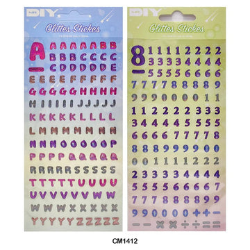 MG Traders Pack Stickers Glitter Journaling Sticker Shiny (Cm1412)  (Contain 1 Unit)