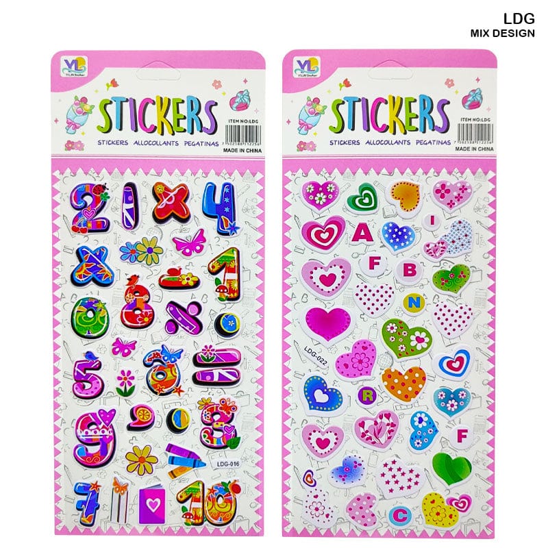 MG Traders Pack Stickers Ldg Kids Colorful Printed Journaling Sticker (Contain 1 Unit)