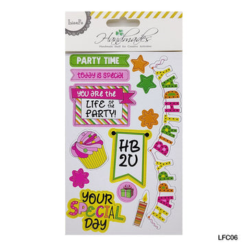 MG Traders Pack Stickers Lfc06 Scrapbooking Journaling Sticker  (Contain 1 Unit)
