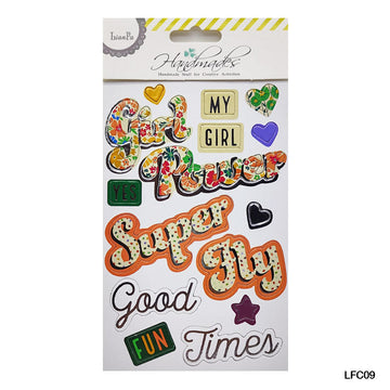 MG Traders Pack Stickers Lfc09 Scrapbooking Journaling Sticker  (Contain 1 Unit)