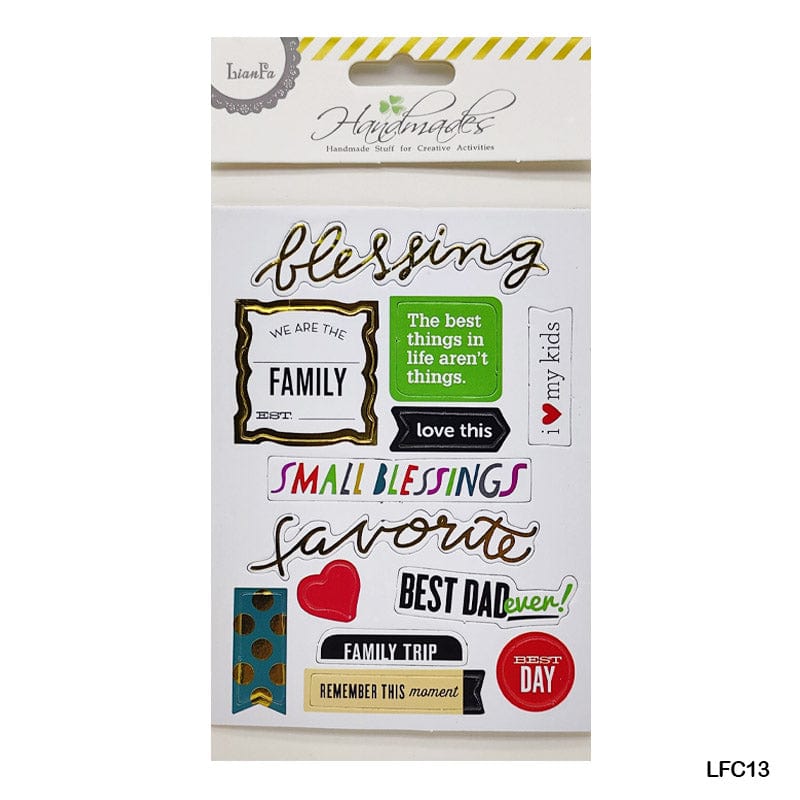 MG Traders Pack Stickers Lfc13 Scrapbooking Journaling Sticker  (Contain 1 Unit)