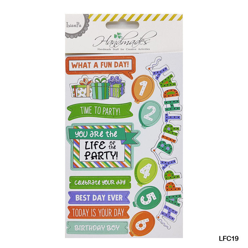 MG Traders Pack Stickers Lfc19 Scrapbooking Journaling Sticker  (Contain 1 Unit)