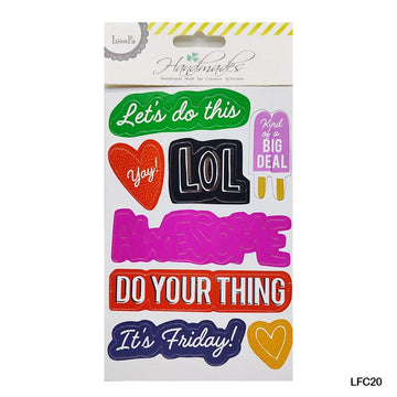 MG Traders Pack Stickers Lfc20 Scrapbooking Journaling Sticker  (Contain 1 Unit)