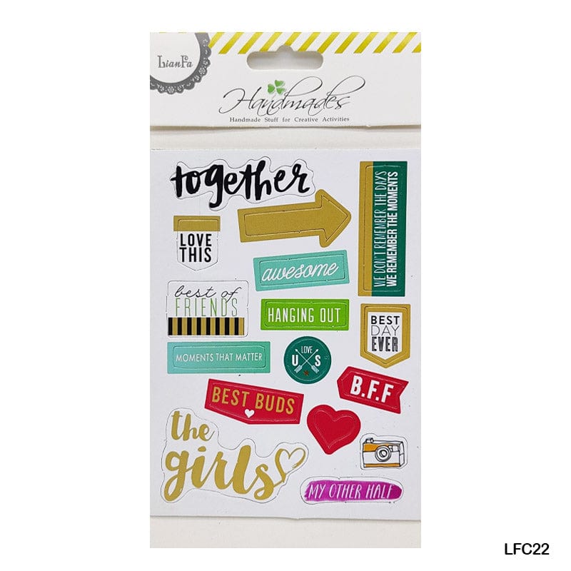 MG Traders Pack Stickers Lfc22 Scrapbooking Journaling Sticker  (Contain 1 Unit)