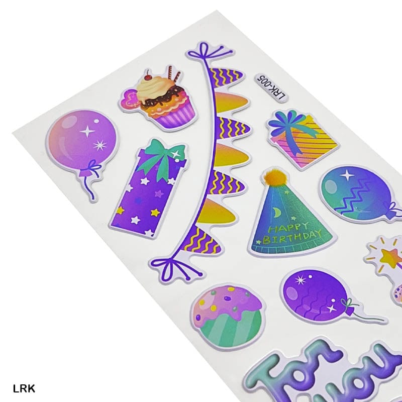 MG Traders Pack Stickers Lrk Happy Party Journaling Sticker  (Contain 1 Unit)