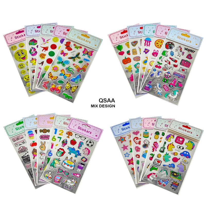 MG Traders Pack Stickers Qsaa Metalic Kids Journaling Sticker  (Contain 1 Unit)
