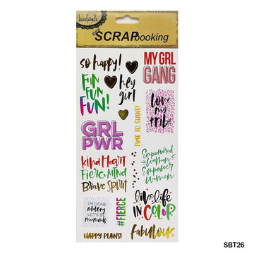 MG Traders Pack Stickers Sbt26 Scrap Book Journaling Sticker  (Contain 1 Unit)