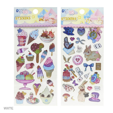 Wxte 3D Metallic Glittery Journaling Sticker For Projects  (Contain 1 Unit)