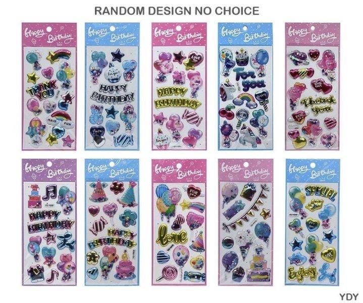 MG Traders Pack Stickers Ydy Happy Birthday Journaling Sticker (Ydy)  (Contain 1 Unit)
