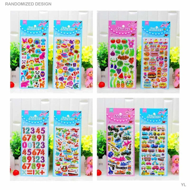 MG Traders Pack Stickers Yl Gold Embossed Puffy Journaling Sticker  (Contain 1 Unit)