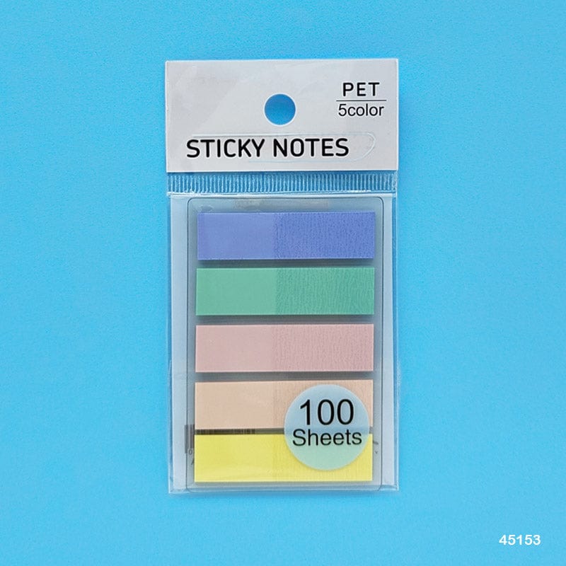 MG Traders Pack Sticky Notes 45153 Sticky Notes 12X45Mm 5 Pastel Color  (Contain 1 Unit)