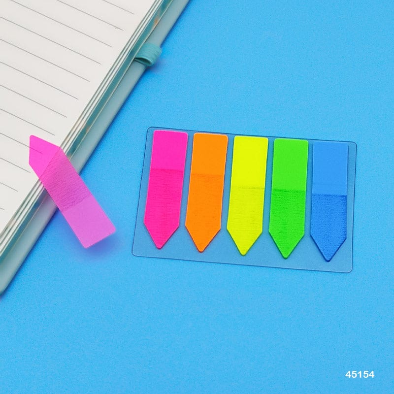 MG Traders Pack Sticky Notes 45154 Sticky Notes 12X45Mm Arrow 5 Neon Color  (Contain 1 Unit)