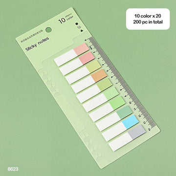 MG Traders Pack Sticky Notes 8623 Sticky Notes 10 Color 11X44Mm Morandi  (Contain 1 Unit)