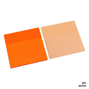 MG Traders Pack Sticky Notes Kst04 3X3 Sticky Note Plastic Fluorescent Orange  (Contain 1 Unit)