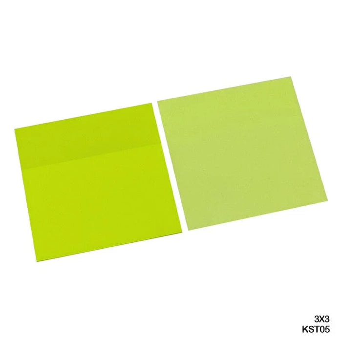 Fluorescent Yellow Plastic Sticky Notes (3x3)
